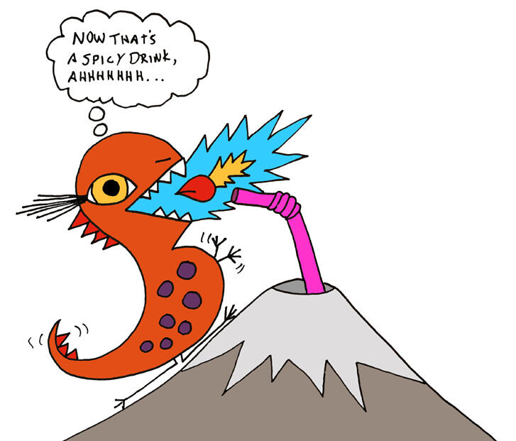 Drinking Lava from Mt. Fuji