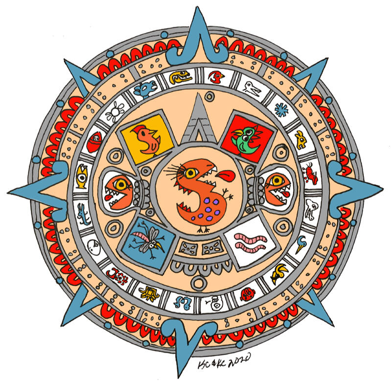 A 2,500 year old Mayan Calendar recently found in a lost pyramid in Guatemala features T-Rocious and friends. While this discovery is rewriting a small piece of ancient history the calendar is not functional and was possibly used to teach children how not